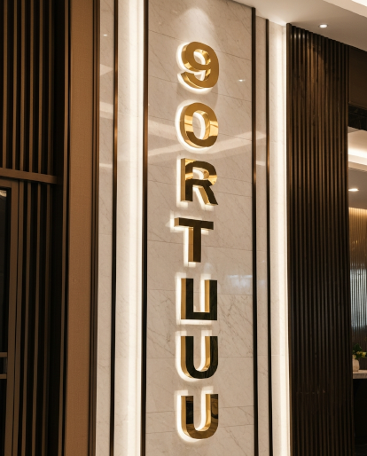 Titanium Gold Letters